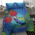 New Zealand Takahe Christmas Bedding Set Maori Fern Mix Pohotukawa