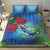 New Zealand Takahe Christmas Bedding Set Maori Fern Mix Pohotukawa