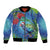 New Zealand Takahe Christmas Bomber Jacket Maori Fern Mix Pohotukawa