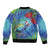 New Zealand Takahe Christmas Bomber Jacket Maori Fern Mix Pohotukawa