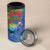 New Zealand Takahe Christmas 4 in 1 Can Cooler Tumbler Maori Fern Mix Pohotukawa