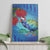 New Zealand Takahe Christmas Canvas Wall Art Maori Fern Mix Pohotukawa