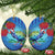 New Zealand Takahe Christmas Ceramic Ornament Maori Fern Mix Pohotukawa