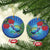 New Zealand Takahe Christmas Ceramic Ornament Maori Fern Mix Pohotukawa