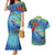 New Zealand Takahe Christmas Couples Matching Mermaid Dress and Hawaiian Shirt Maori Fern Mix Pohotukawa