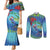 New Zealand Takahe Christmas Couples Matching Mermaid Dress and Long Sleeve Button Shirt Maori Fern Mix Pohotukawa