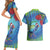 New Zealand Takahe Christmas Couples Matching Short Sleeve Bodycon Dress and Hawaiian Shirt Maori Fern Mix Pohotukawa