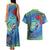 New Zealand Takahe Christmas Couples Matching Tank Maxi Dress and Hawaiian Shirt Maori Fern Mix Pohotukawa