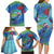 New Zealand Takahe Christmas Family Matching Long Sleeve Bodycon Dress and Hawaiian Shirt Maori Fern Mix Pohotukawa