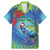 New Zealand Takahe Christmas Family Matching Mermaid Dress and Hawaiian Shirt Maori Fern Mix Pohotukawa