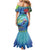 New Zealand Takahe Christmas Family Matching Mermaid Dress and Hawaiian Shirt Maori Fern Mix Pohotukawa