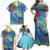 New Zealand Takahe Christmas Family Matching Off Shoulder Maxi Dress and Hawaiian Shirt Maori Fern Mix Pohotukawa