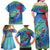 New Zealand Takahe Christmas Family Matching Off Shoulder Maxi Dress and Hawaiian Shirt Maori Fern Mix Pohotukawa