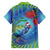 New Zealand Takahe Christmas Family Matching Off Shoulder Short Dress and Hawaiian Shirt Maori Fern Mix Pohotukawa