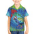 New Zealand Takahe Christmas Family Matching Off Shoulder Short Dress and Hawaiian Shirt Maori Fern Mix Pohotukawa