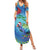 New Zealand Takahe Christmas Family Matching Summer Maxi Dress and Hawaiian Shirt Maori Fern Mix Pohotukawa