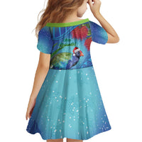 New Zealand Takahe Christmas Family Matching Tank Maxi Dress and Hawaiian Shirt Maori Fern Mix Pohotukawa