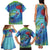 New Zealand Takahe Christmas Family Matching Tank Maxi Dress and Hawaiian Shirt Maori Fern Mix Pohotukawa