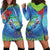 New Zealand Takahe Christmas Hoodie Dress Maori Fern Mix Pohotukawa