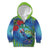 New Zealand Takahe Christmas Kid Hoodie Maori Fern Mix Pohotukawa