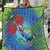 New Zealand Takahe Christmas Quilt Maori Fern Mix Pohotukawa