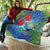 New Zealand Takahe Christmas Quilt Maori Fern Mix Pohotukawa