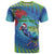 New Zealand Takahe Christmas T Shirt Maori Fern Mix Pohotukawa