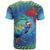 New Zealand Takahe Christmas T Shirt Maori Fern Mix Pohotukawa