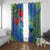 New Zealand Takahe Christmas Window Curtain Maori Fern Mix Pohotukawa