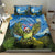 Personalised Jumping Kakapo Christmas Bedding Set New Zealand Fern - Starry Night Style