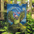 Personalised Jumping Kakapo Christmas Garden Flag New Zealand Fern - Starry Night Style