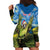 Personalised Jumping Kakapo Christmas Hoodie Dress New Zealand Fern - Starry Night Style