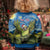 Personalised Jumping Kakapo Christmas Kid Ugly Christmas Sweater New Zealand Fern - Starry Night Style