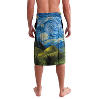 Personalised Jumping Kakapo Christmas Lavalava New Zealand Fern - Starry Night Style LT14 - Polynesian Pride