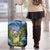 Personalised Jumping Kakapo Christmas Luggage Cover New Zealand Fern - Starry Night Style