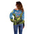 Personalised Jumping Kakapo Christmas Off Shoulder Sweater New Zealand Fern - Starry Night Style