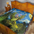 Personalised Jumping Kakapo Christmas Quilt New Zealand Fern - Starry Night Style