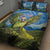 Personalised Jumping Kakapo Christmas Quilt Bed Set New Zealand Fern - Starry Night Style