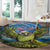 Personalised Jumping Kakapo Christmas Round Carpet New Zealand Fern - Starry Night Style