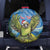 Personalised Jumping Kakapo Christmas Spare Tire Cover New Zealand Fern - Starry Night Style