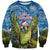 Personalised Jumping Kakapo Christmas Sweatshirt New Zealand Fern - Starry Night Style