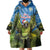 Personalised Jumping Kakapo Christmas Wearable Blanket Hoodie New Zealand Fern - Starry Night Style