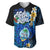 Hafa Adai Guam Baseball Jersey Guahan Sea Turtle Tropical Style LT14 Blue - Polynesian Pride