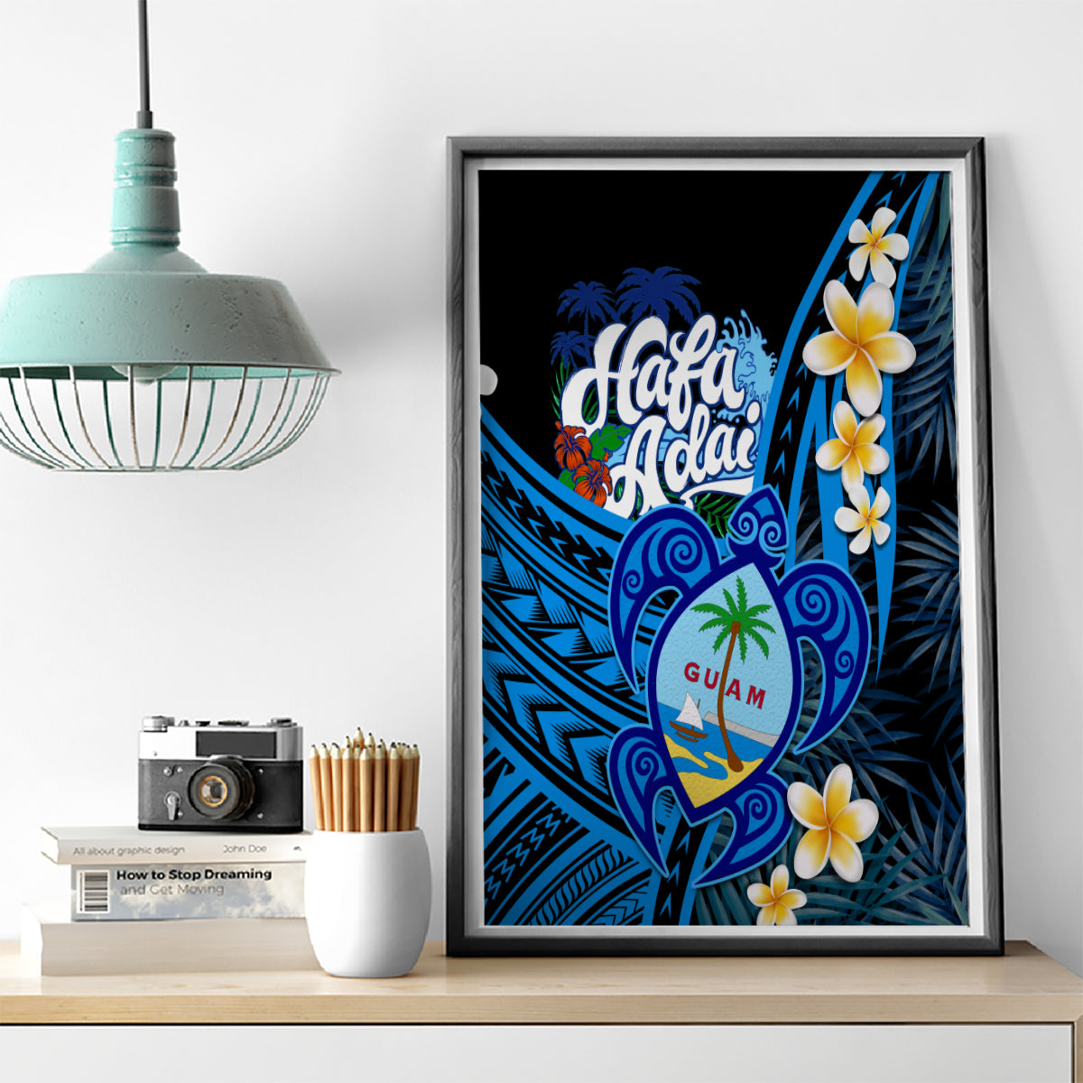 Hafa Adai Guam Canvas Wall Art Guahan Sea Turtle Tropical Style LT14 - Polynesian Pride