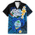 Hafa Adai Guam Family Matching Long Sleeve Bodycon Dress and Hawaiian Shirt Guahan Sea Turtle Tropical Style LT14 Dad's Shirt - Short Sleeve Blue - Polynesian Pride