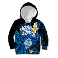 Hafa Adai Guam Kid Hoodie Guahan Sea Turtle Tropical Style LT14 Hoodie Blue - Polynesian Pride