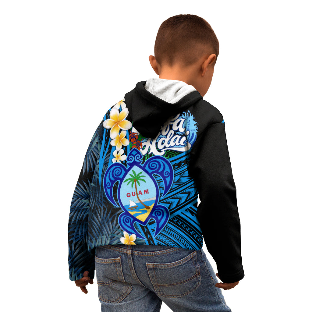 Hafa Adai Guam Kid Hoodie Guahan Sea Turtle Tropical Style LT14 - Polynesian Pride