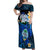 Hafa Adai Guam Off Shoulder Maxi Dress Guahan Sea Turtle Tropical Style LT14 Women Blue - Polynesian Pride