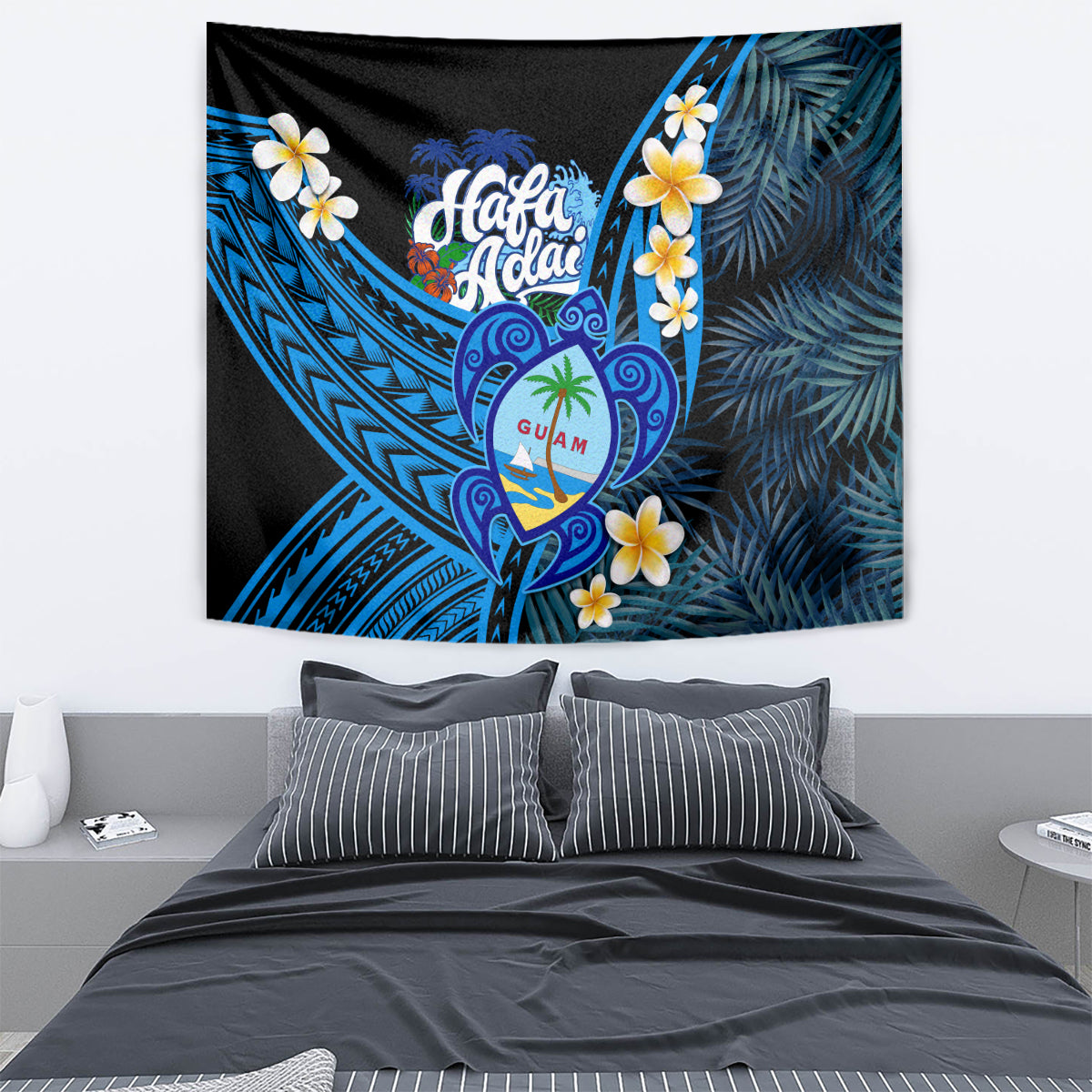 Hafa Adai Guam Tapestry Guahan Sea Turtle Tropical Style LT14 - Polynesian Pride