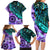 New Zealand Paua Shell With Australia Opal Unique Combine Family Matching Long Sleeve Bodycon Dress and Hawaiian Shirt LT14 - Polynesian Pride